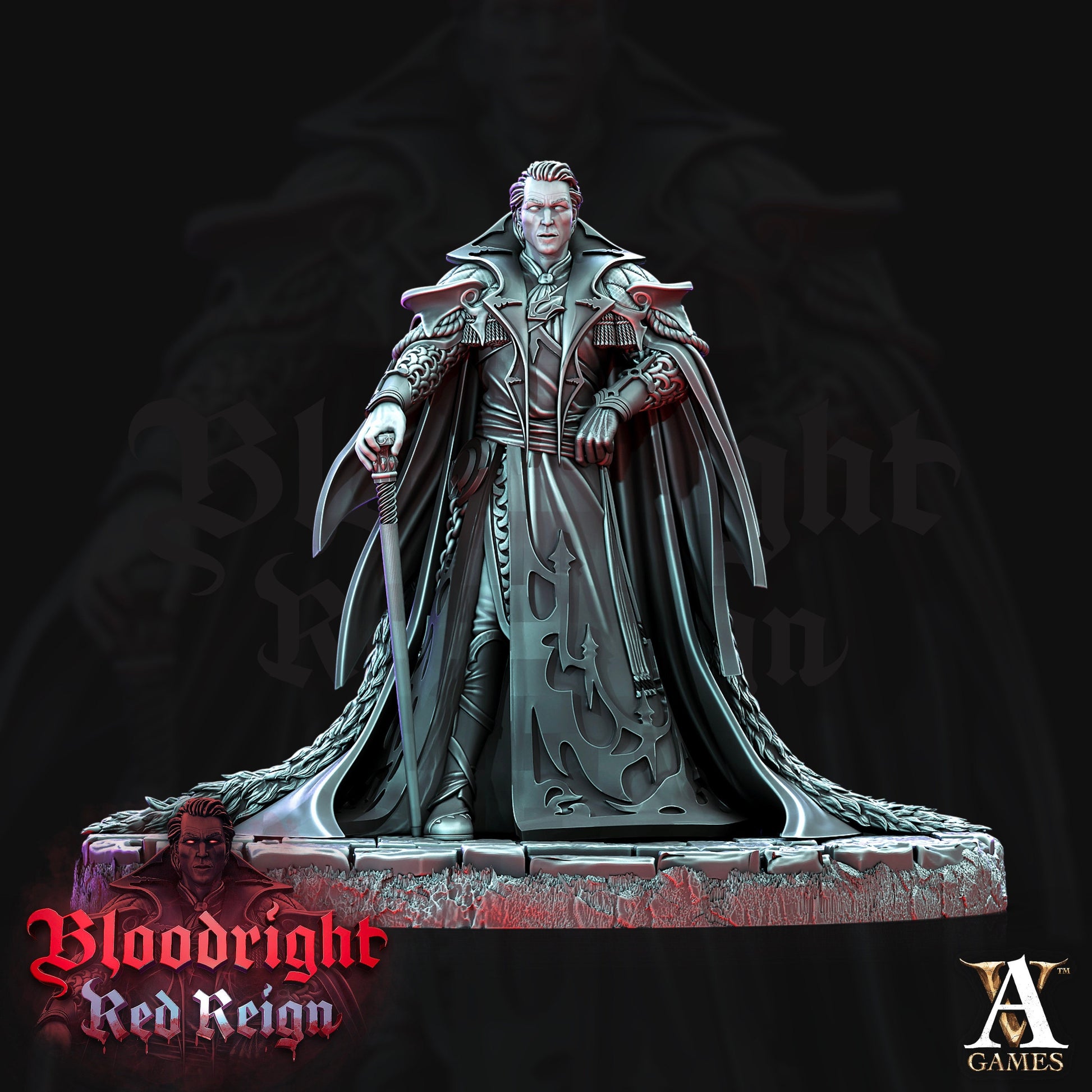 Count Vladimir Rosunescu Painted Model - Archvillain Games Printed Miniature | Dungeons & Dragons | Pathfinder | Tabletop