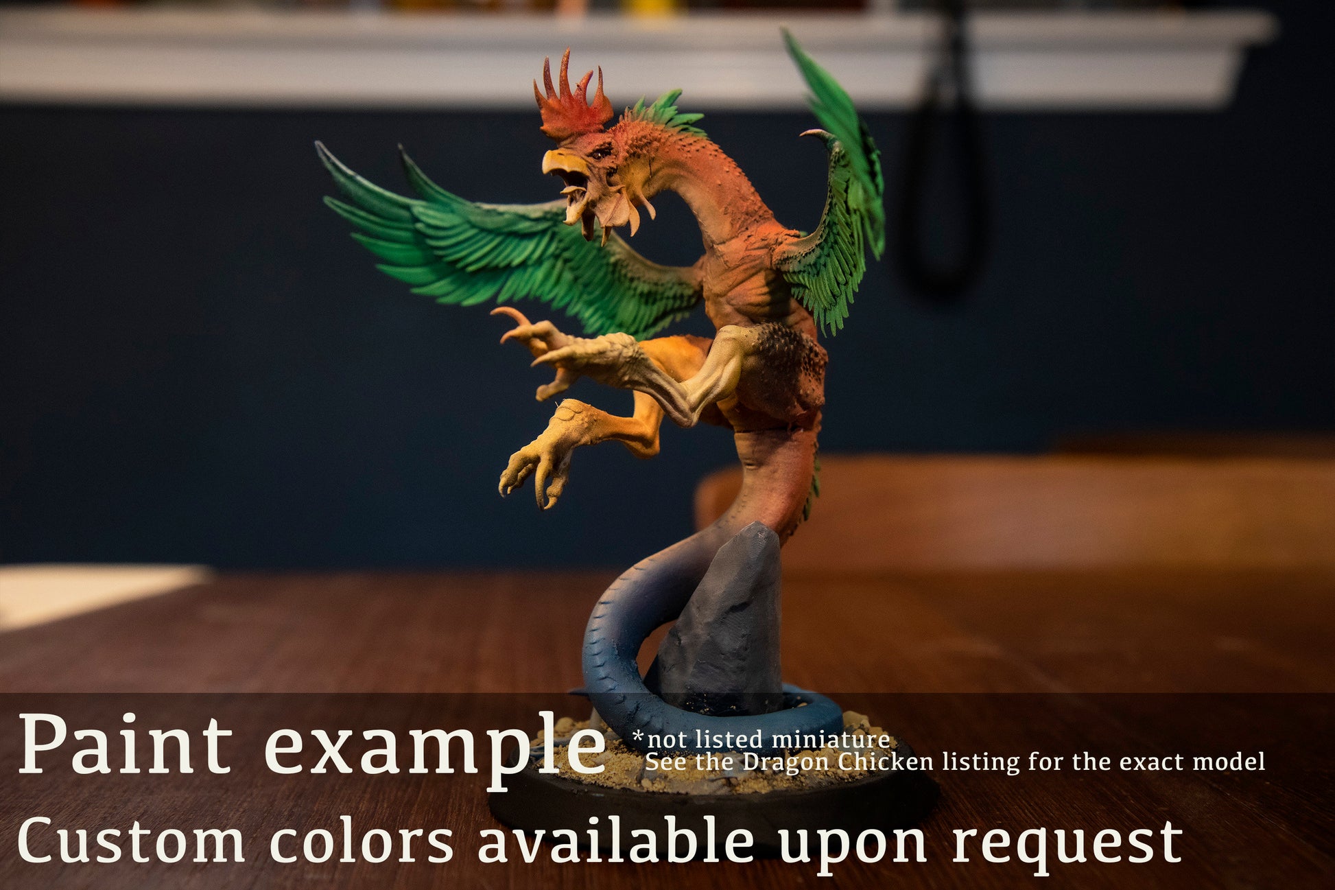 Chicken T Rex - Apex Rex - 25mm tall Mini Monster Mayhem Printed Miniatures | Dungeons & Dragons | Pathfinder | Tabletop