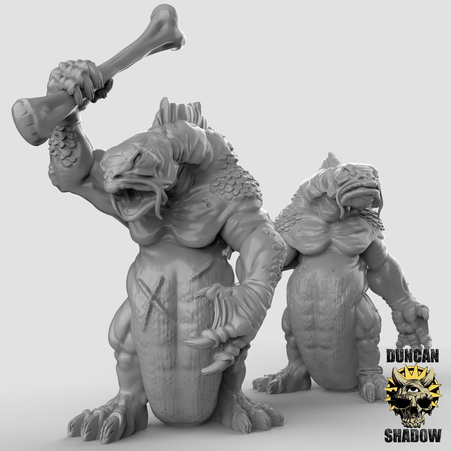 Kua Toa Giant - Duncan Shadow Printed Miniature | Dungeons & Dragons | Pathfinder | Tabletop