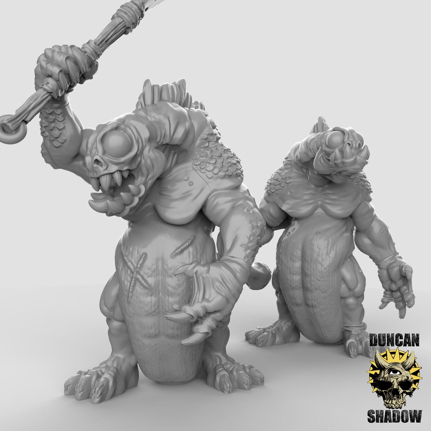 Kua Toa Giant - Duncan Shadow Printed Miniature | Dungeons & Dragons | Pathfinder | Tabletop