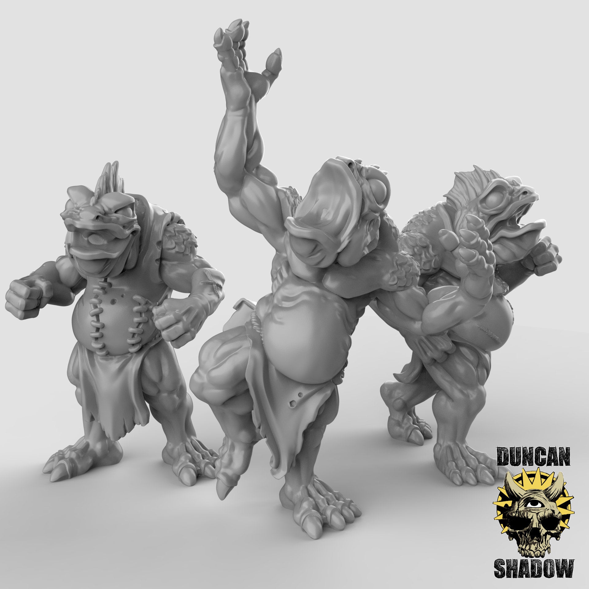 Kua Toa Unarmed - Duncan Shadow Printed Miniature | Dungeons & Dragons | Pathfinder | Tabletop