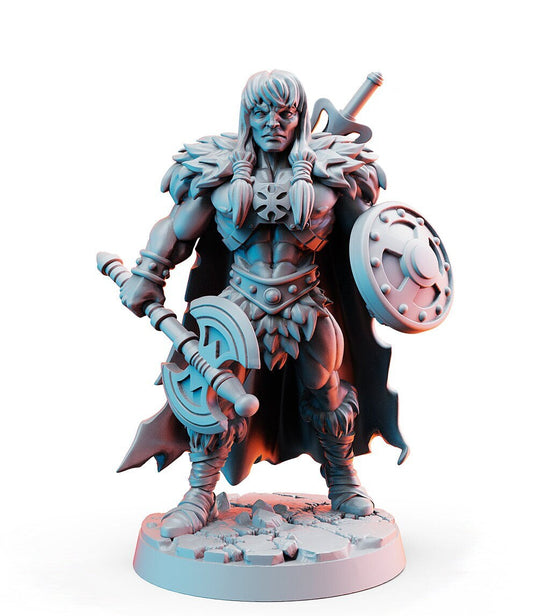 King Kull-Axe - RN Estudio Printed Miniature | Dungeons & Dragons | Pathfinder | Tabletop