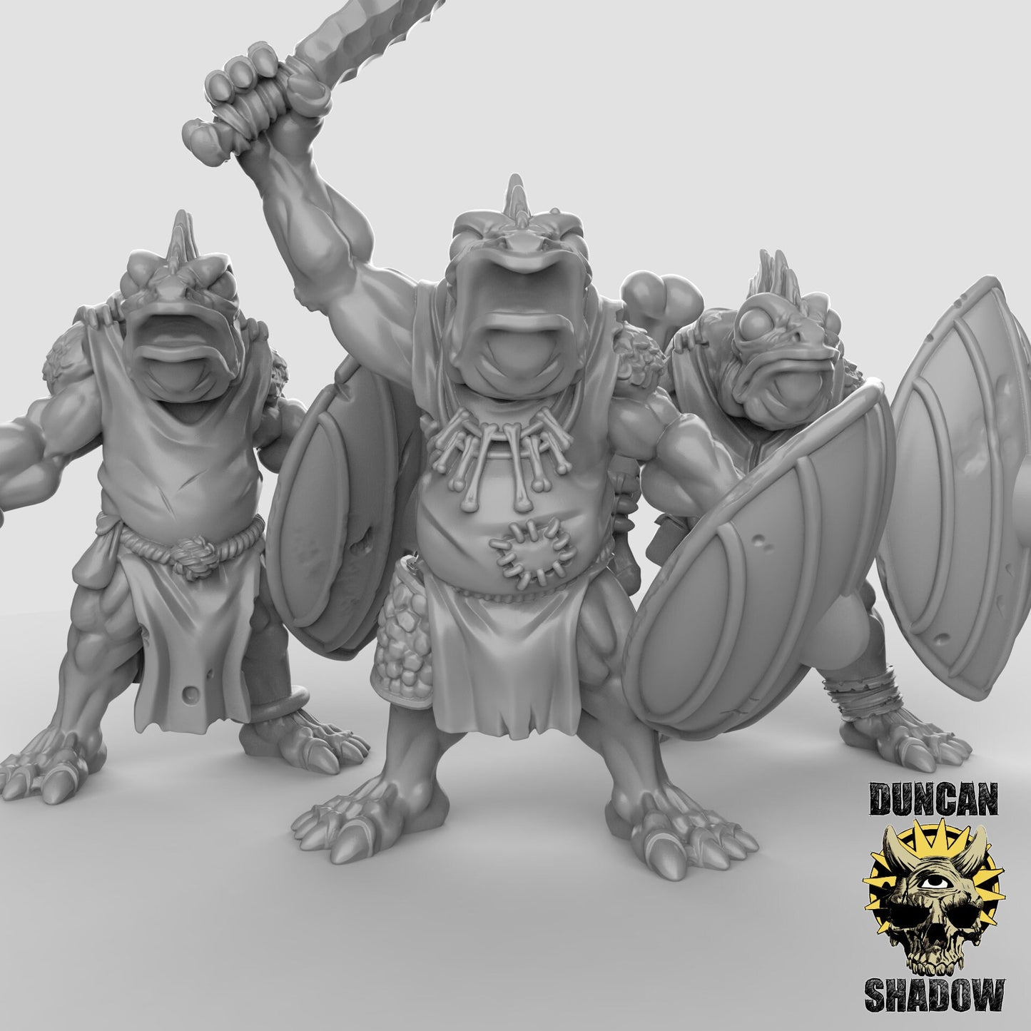 Kua Toa Mega Bundle - 11 Duncan Shadow Printed Miniatures | Dungeons & Dragons | Pathfinder | Tabletop