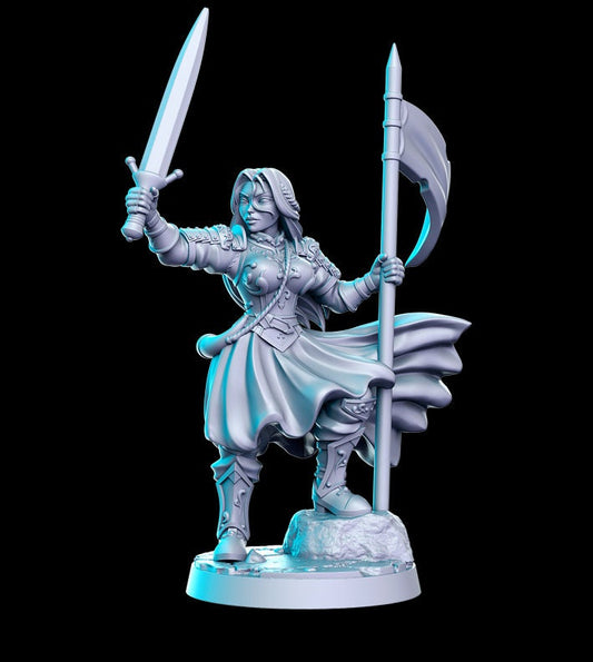 Aegwynne, Battlemaiden - RN Estudio Printed Miniature | Dungeons & Dragons | Pathfinder | Tabletop Copy