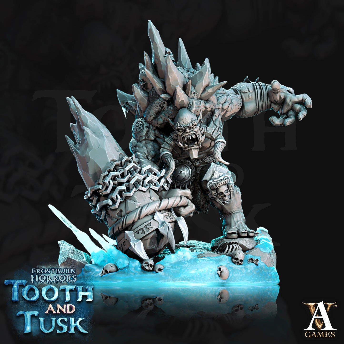 Ice Troll - Archvillain Games Printed Miniatures | Dungeons & Dragons | Pathfinder | Tabletop