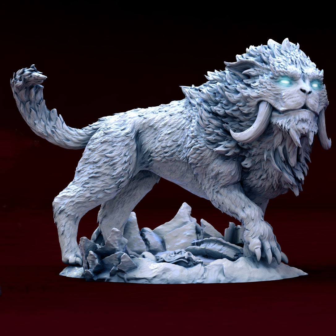 Komainu - Mini Monster Mayhem Printed Miniature | Dungeons & Dragons | Pathfinder | Tabletop