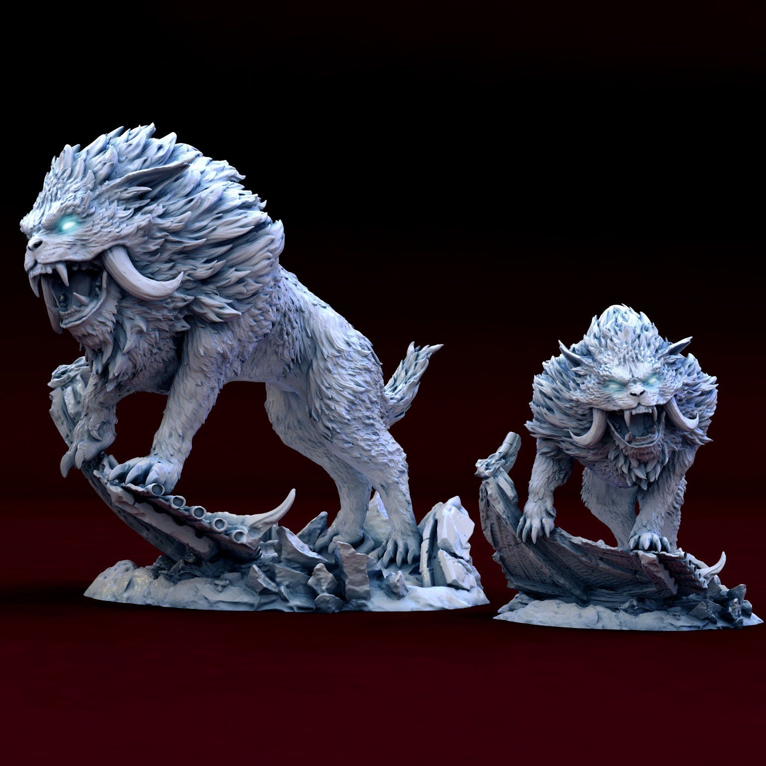 Komainu - Mini Monster Mayhem Printed Miniature | Dungeons & Dragons | Pathfinder | Tabletop