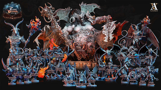 Tome of Demons Vol. II Bundle - Archvillain Games Printed Miniatures | Dungeons & Dragons | Pathfinder | Tabletop