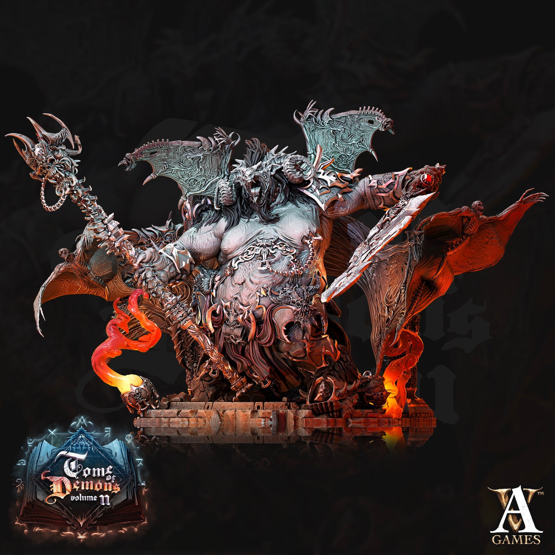 Orcus, Demon Lord - Archvillain Games Printed Miniatures | Dungeons & Dragons | Pathfinder | Tabletop