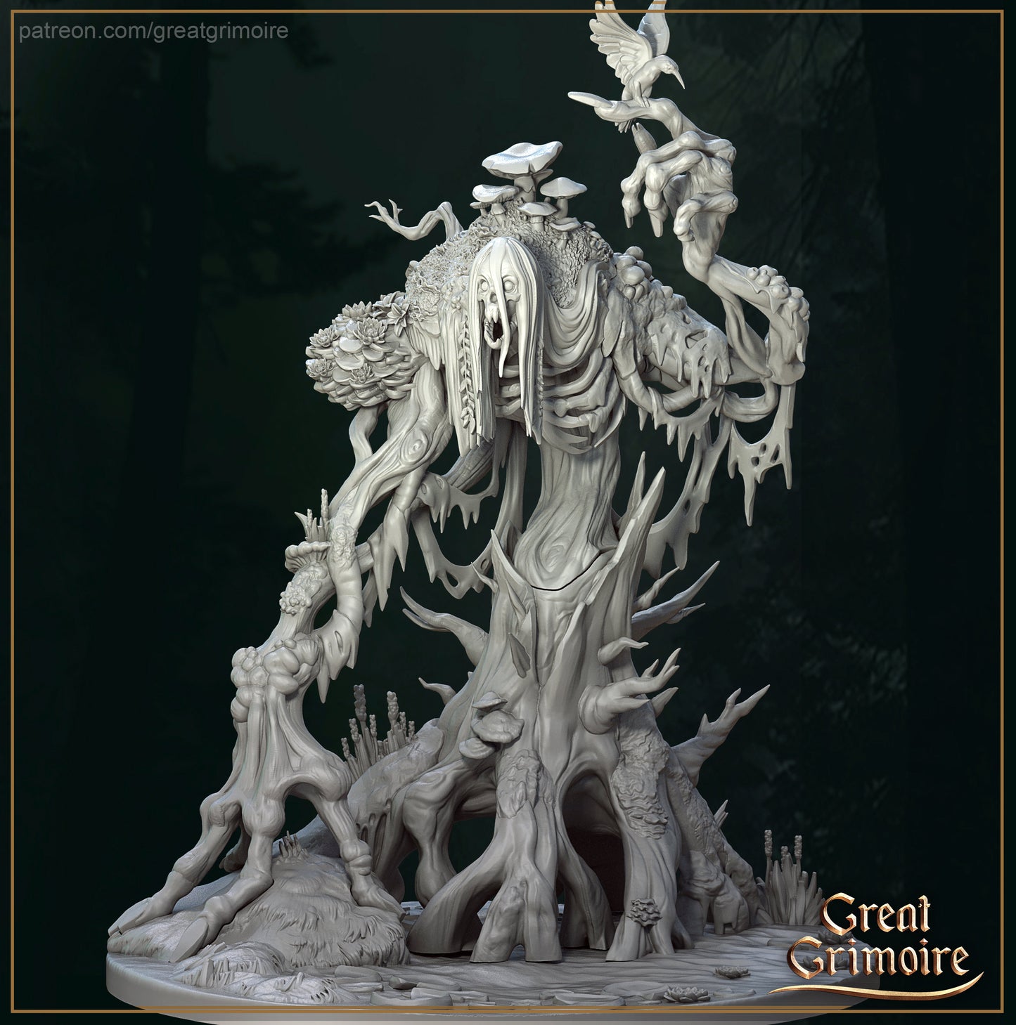 Wood Spirit - Great Grimoire Printed Miniature | Dungeons & Dragons | Pathfinder | Tabletop