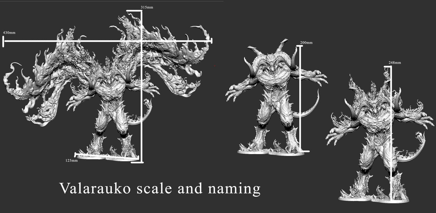 Valarauka, Fire Demon - Mini Monster Mayhem Printed Miniature | Dungeons & Dragons | Pathfinder | Tabletop