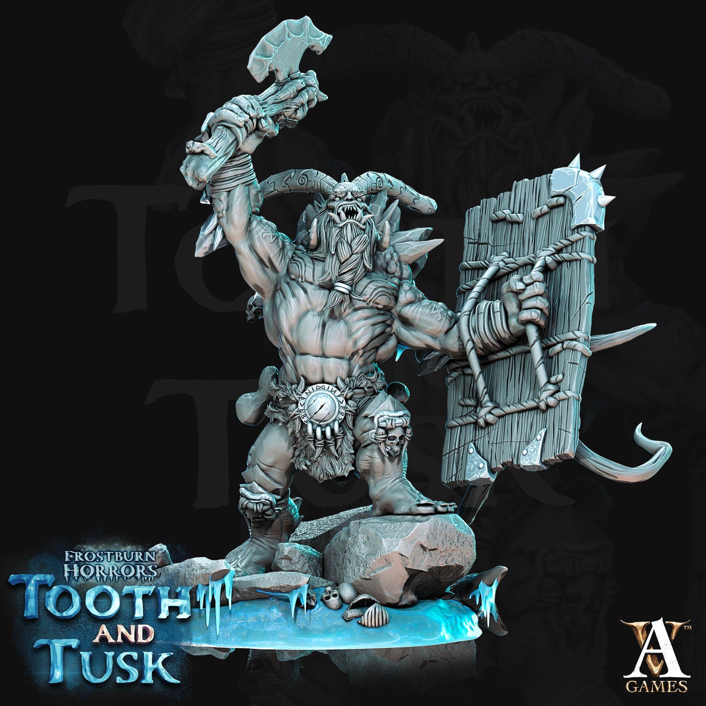 Ice Troll - Archvillain Games Printed Miniatures | Dungeons & Dragons | Pathfinder | Tabletop