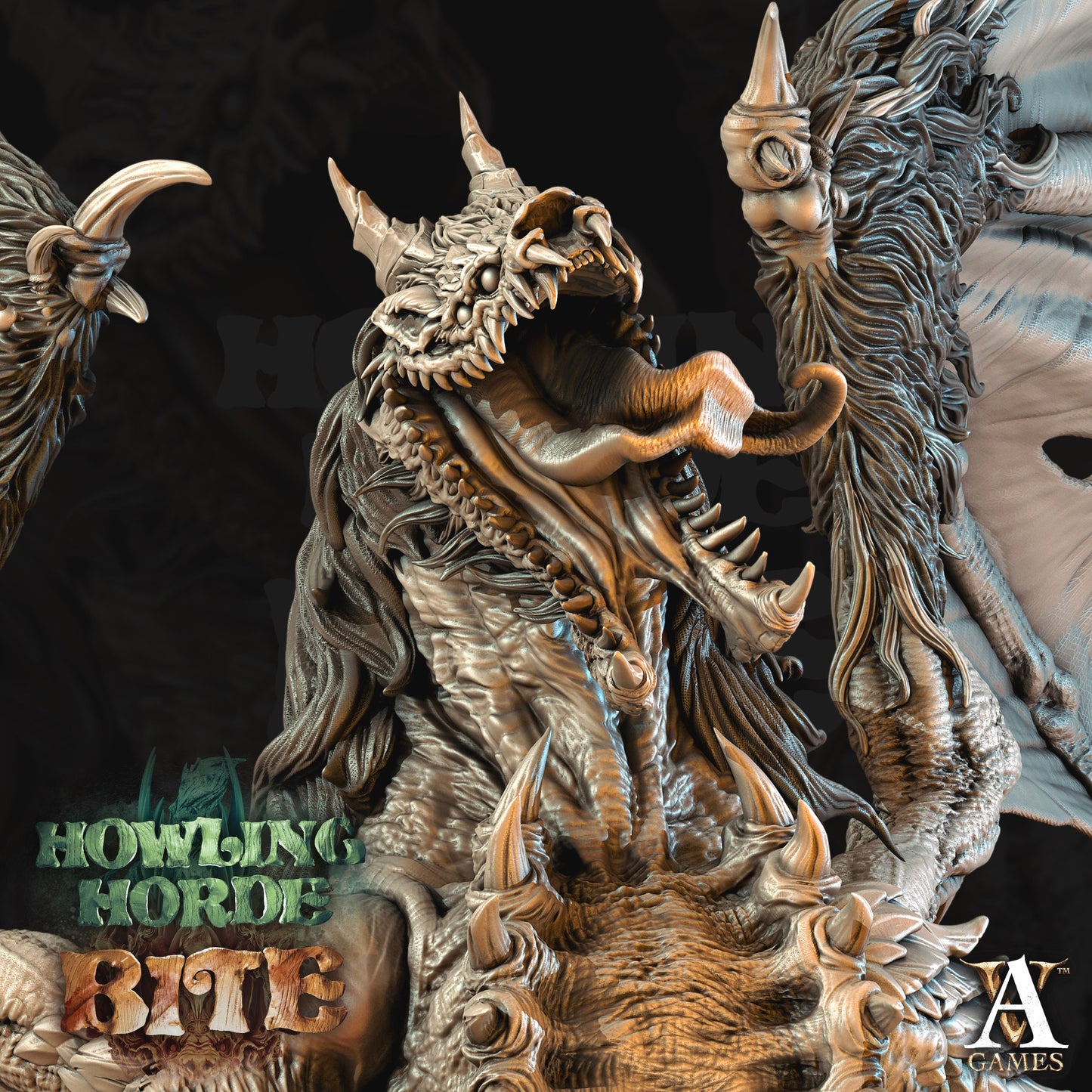 Hyena Dragon - Archvillain Games Printed Miniatures | Dungeons & Dragons | Pathfinder | Tabletop