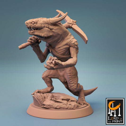 Kobold Miner - Lord of the Print Miniature | Dungeons & Dragons | Pathfinder | Tabletop