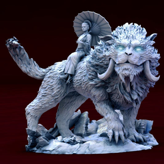 Komainu - Mini Monster Mayhem Printed Miniature | Dungeons & Dragons | Pathfinder | Tabletop