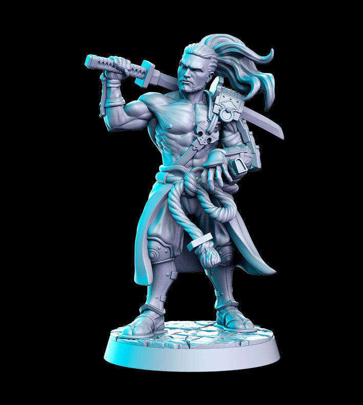 Heihashi, Wondering Ronin - RN Estudio Printed Miniature | Dungeons & Dragons | Pathfinder | Tabletop