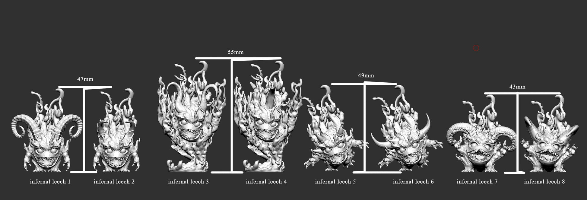 Infernal Leech - Mini Monster Mayhem Printed Miniature | Dungeons & Dragons | Pathfinder | Tabletop