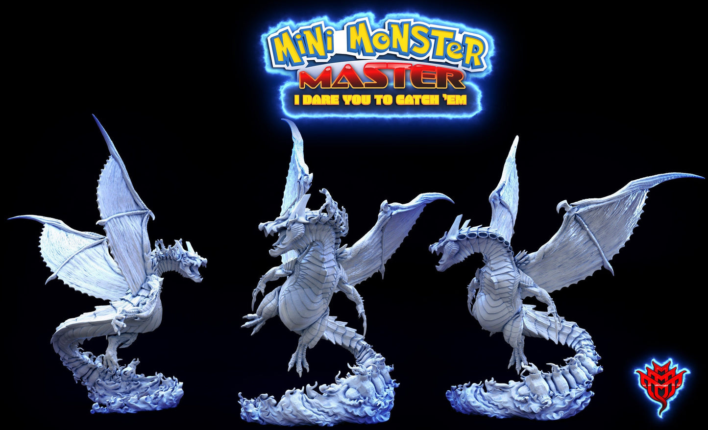 Colossal Inferno Drake - Mini Monster Mayhem Printed Miniature | Dungeons & Dragons | Pathfinder | Tabletop