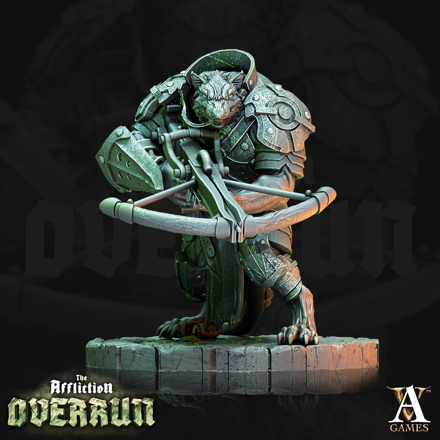 Rat Arbalester - Archvillain Games Printed Miniature | Dungeons & Dragons | Pathfinder | Tabletop