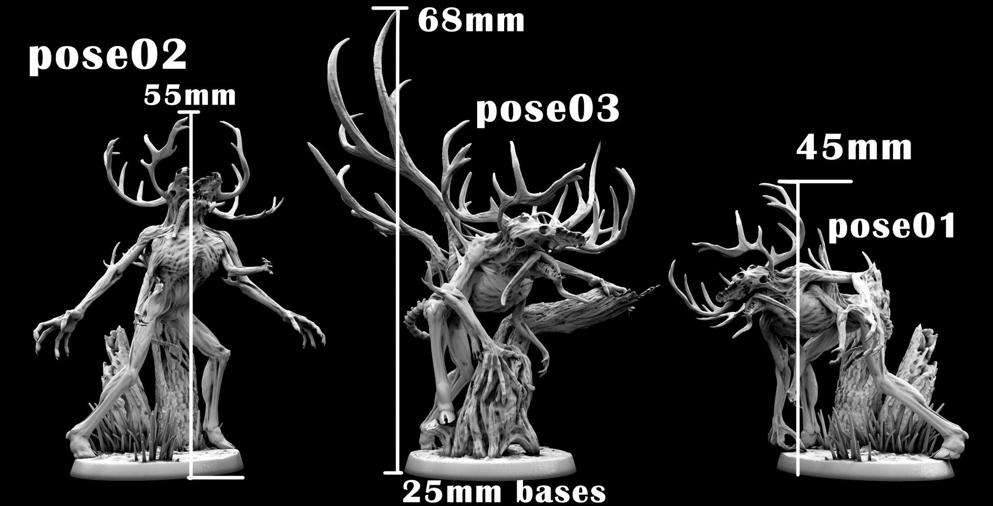 Wendigo - Mini Monster Mayhem Printed Miniature | Dungeons & Dragons | Pathfinder | Tabletop