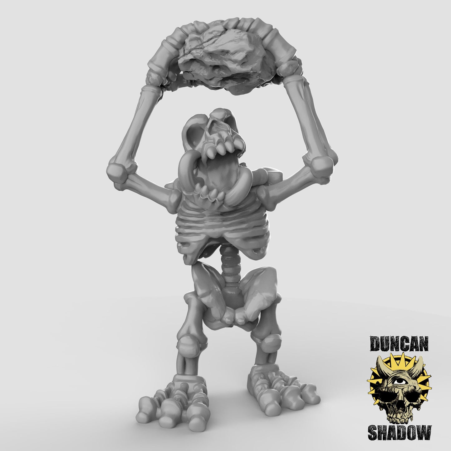 Skeleton Stone Troll - Duncan Shadow Printed Miniatures | Dungeons & Dragons | Pathfinder | Tabletop