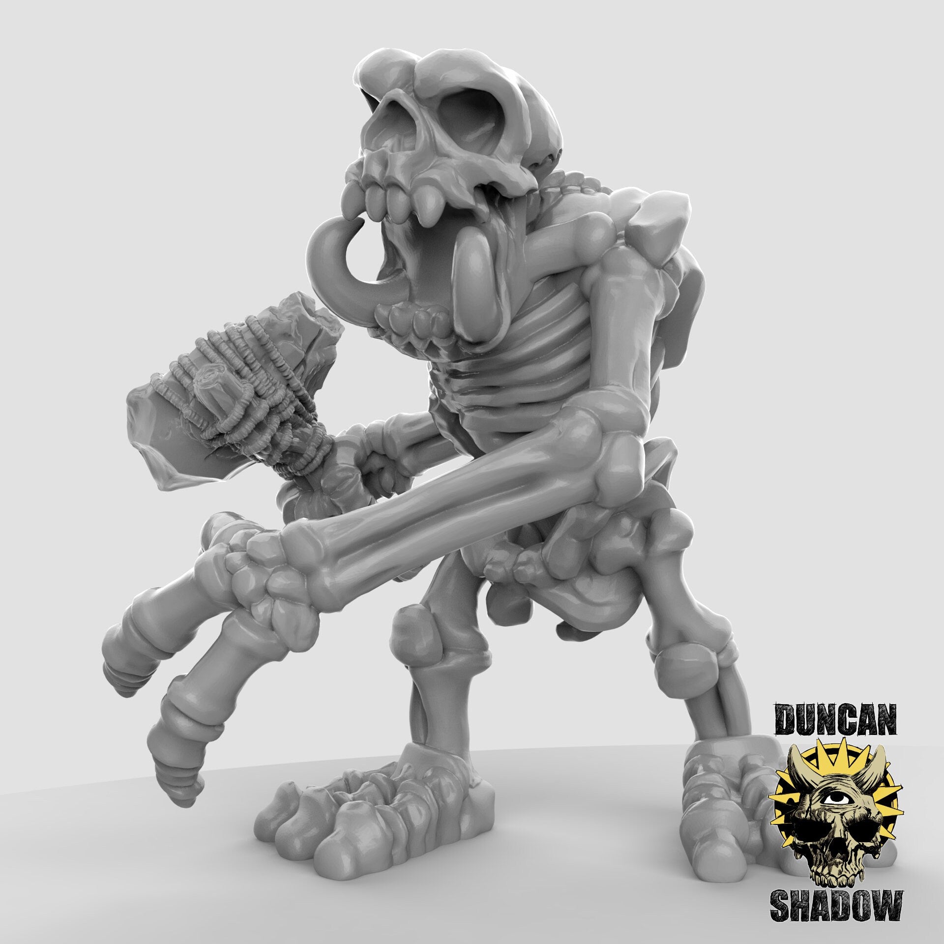 Skeleton Stone Troll - Duncan Shadow Printed Miniatures | Dungeons & Dragons | Pathfinder | Tabletop