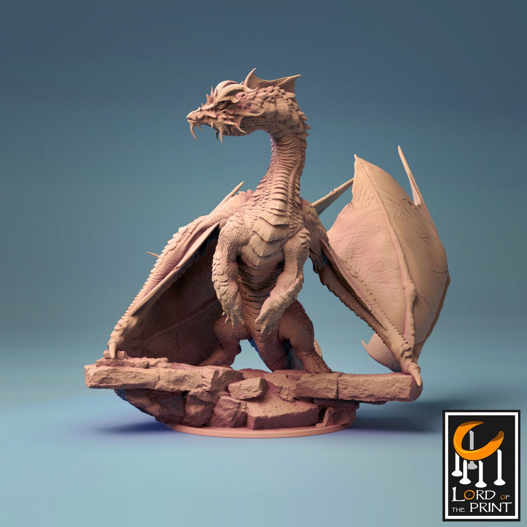 Elder Brine Dragon - Lord of the Print Miniature | Dungeons & Dragons | Pathfinder | Tabletop