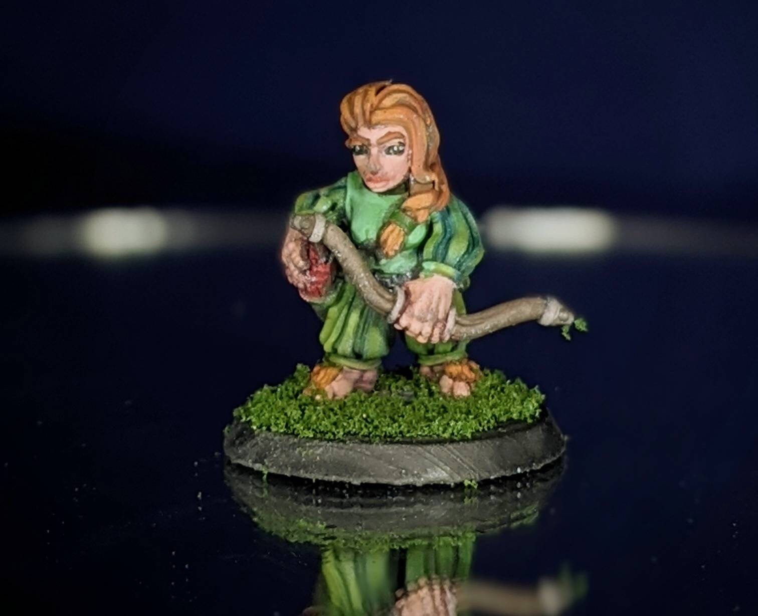 Halfling with Bow Painted Model - Duncan Shadow Printed Miniature | Dungeons & Dragons | Pathfinder | Tabletop