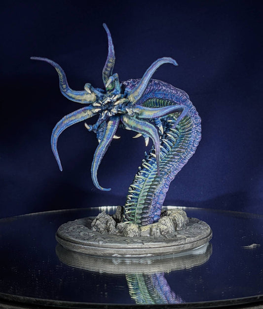 Chthonian Worm Monster Painted Model - Clay Cyanide Printed Miniature | Dungeons & Dragons | Pathfinder | Tabletop