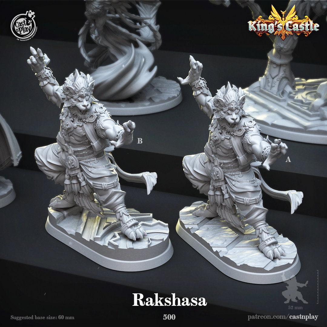 Rakshasa Painted Model - Cast n Play Printed Miniature | Dungeons & Dragons | Pathfinder | Tabletop