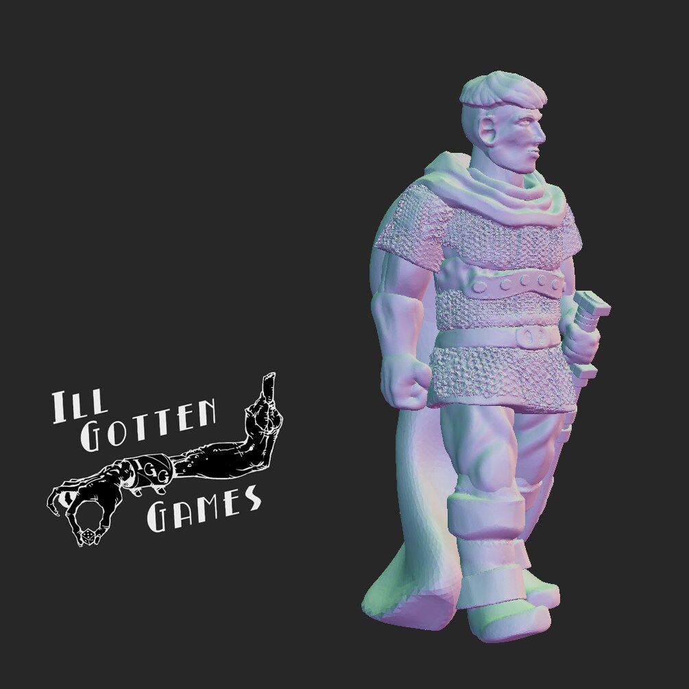 Strolling Knight - Ill Gotten Games Printed Miniature | Dungeons & Dragons | Pathfinder | Tabletop