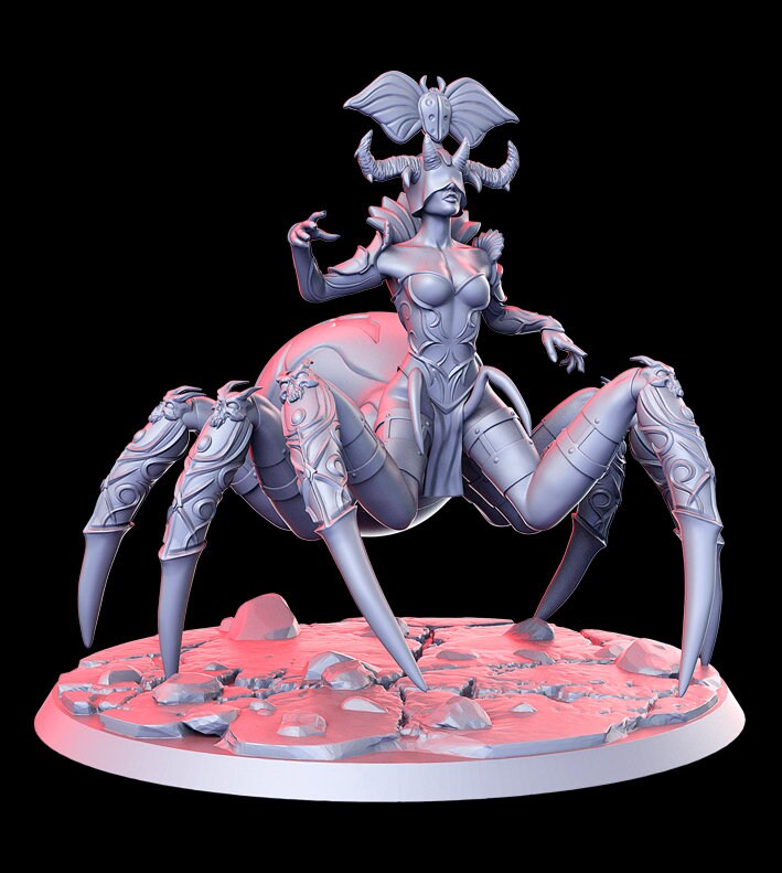 Arakhnati, Spider Demon - RN Estudio Printed Miniature | Dungeons & Dragons | Pathfinder | Tabletop