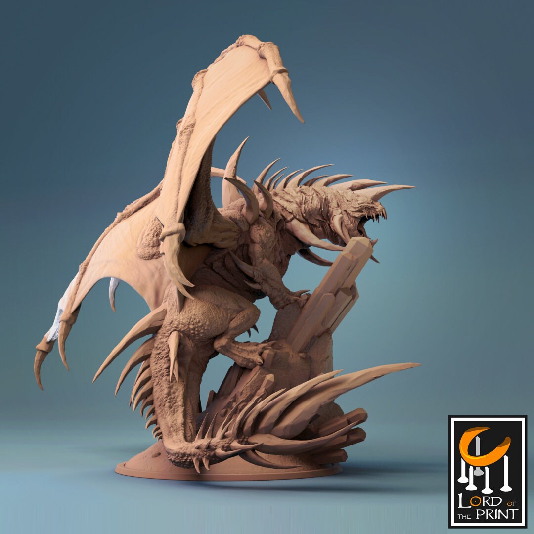 Elder Crystal Dragon - Lord of the Print Miniature | Dungeons & Dragons | Pathfinder | Tabletop