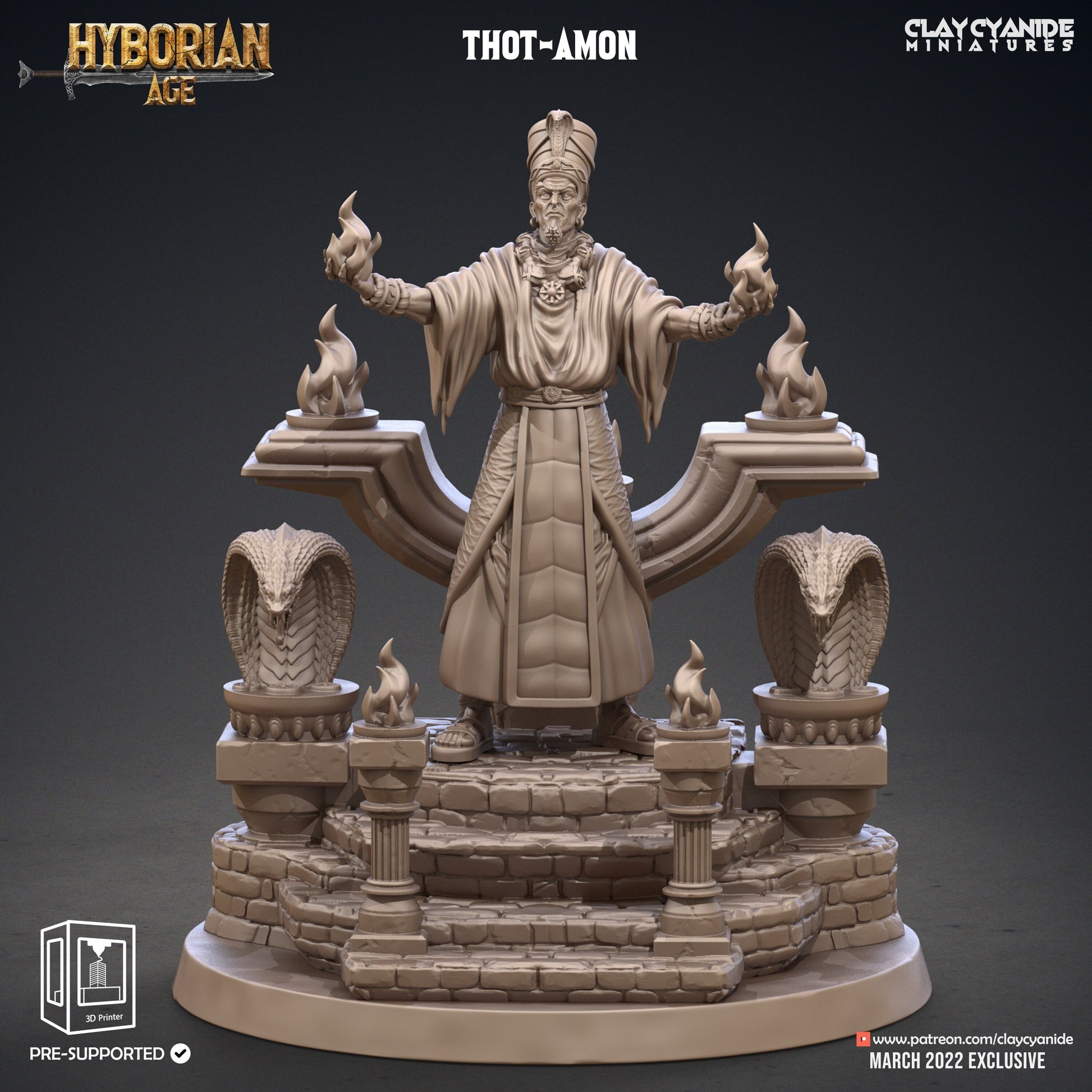 Hyborian Age Bundle - Clay Cyanide Printed Miniature | Dungeons & Dragons | Pathfinder | Tabletop