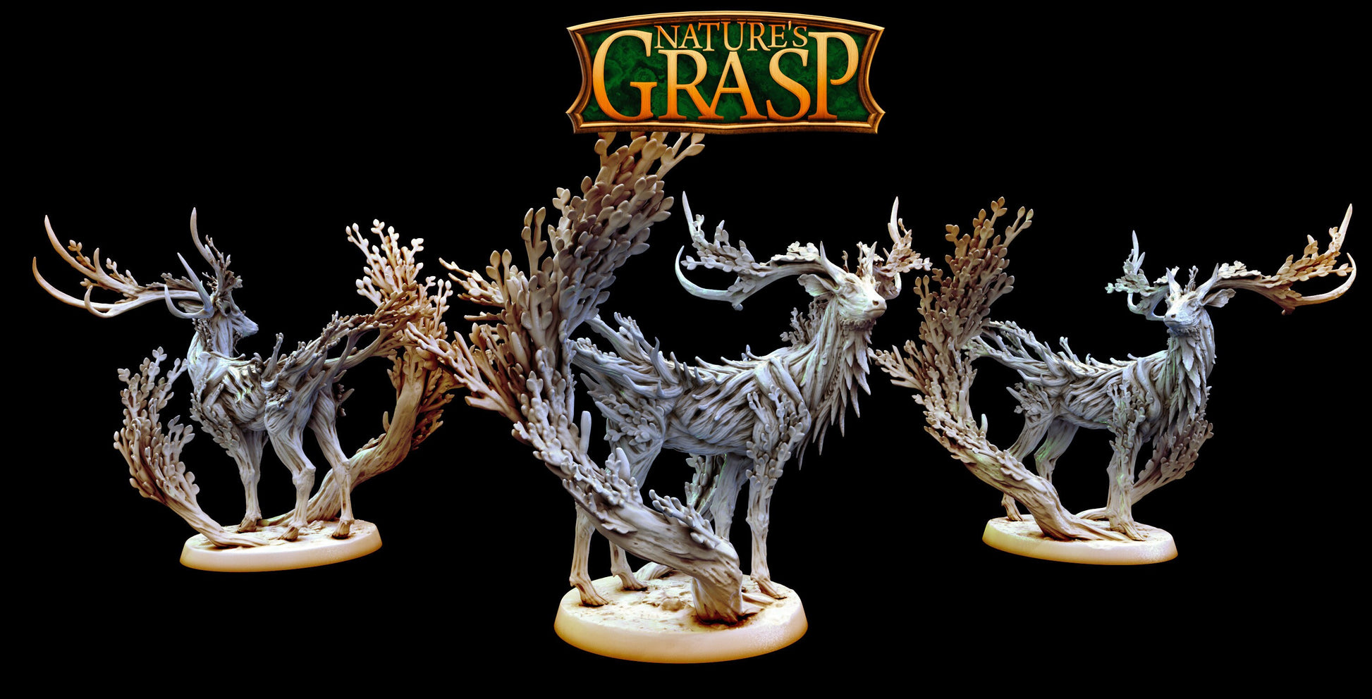 Thicket Stag painted model - Mini Monster Mayhem Printed Miniature | Dungeons & Dragons | Pathfinder | Tabletop