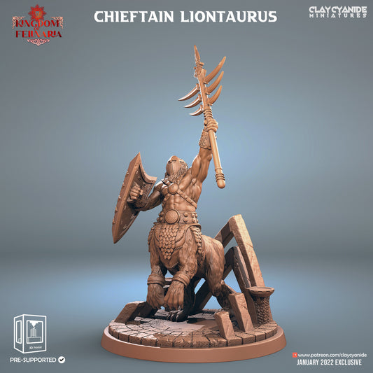 Chieftan Liotaurus - Clay Cyanide Printed Miniature | Dungeons & Dragons | Pathfinder | Tabletop