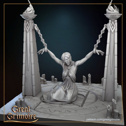 Sacrifice Girl - Great Grimoire Printed Miniature | Dungeons & Dragons | Pathfinder | Tabletop