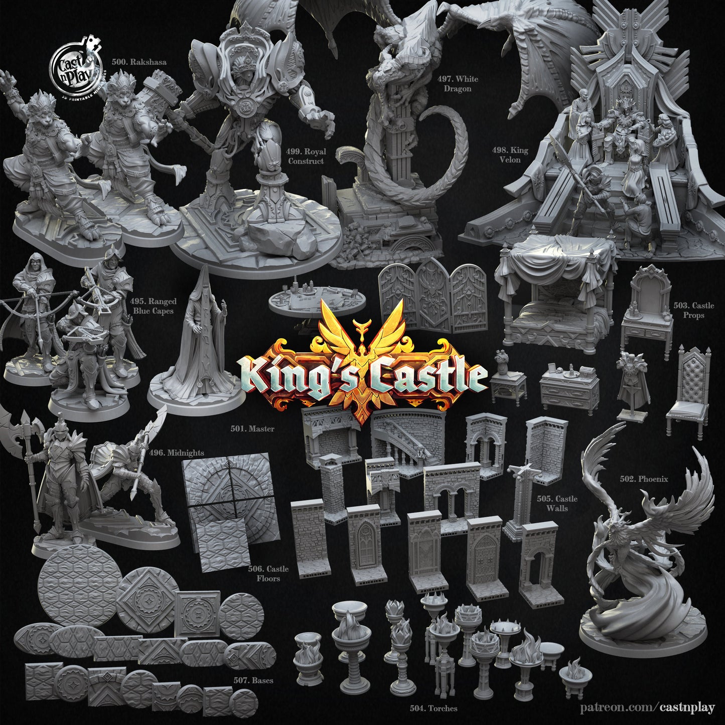 Royal Construct - Cast n Play Printed Miniature | Dungeons & Dragons | Pathfinder | Tabletop