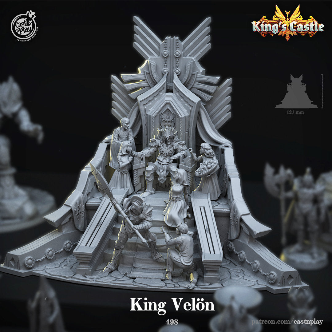 King Velon - Cast n Play Printed Miniature | Dungeons & Dragons | Pathfinder | Tabletop