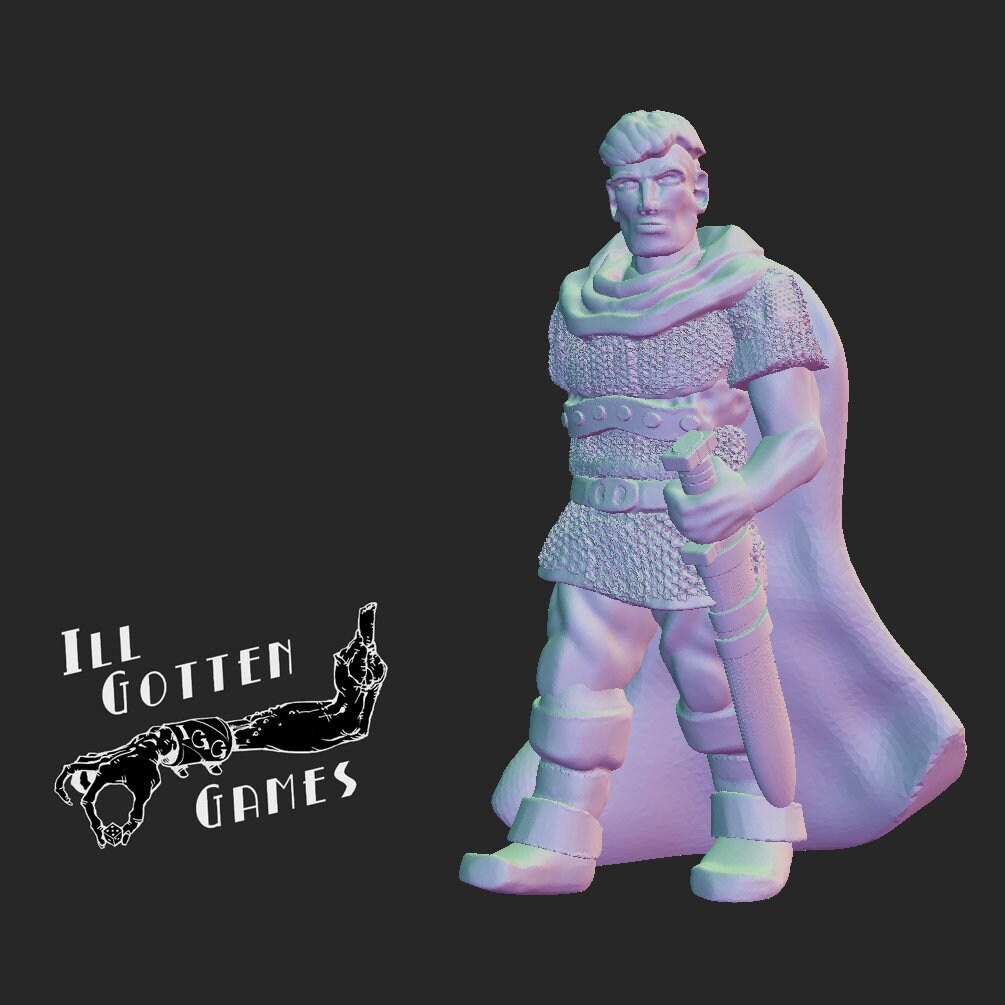 Strolling Knight - Ill Gotten Games Printed Miniature | Dungeons & Dragons | Pathfinder | Tabletop