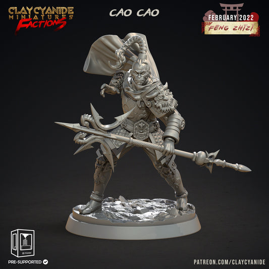 Cao Cao - Clay Cyanide Printed Miniature | Dungeons & Dragons | Pathfinder | Tabletop