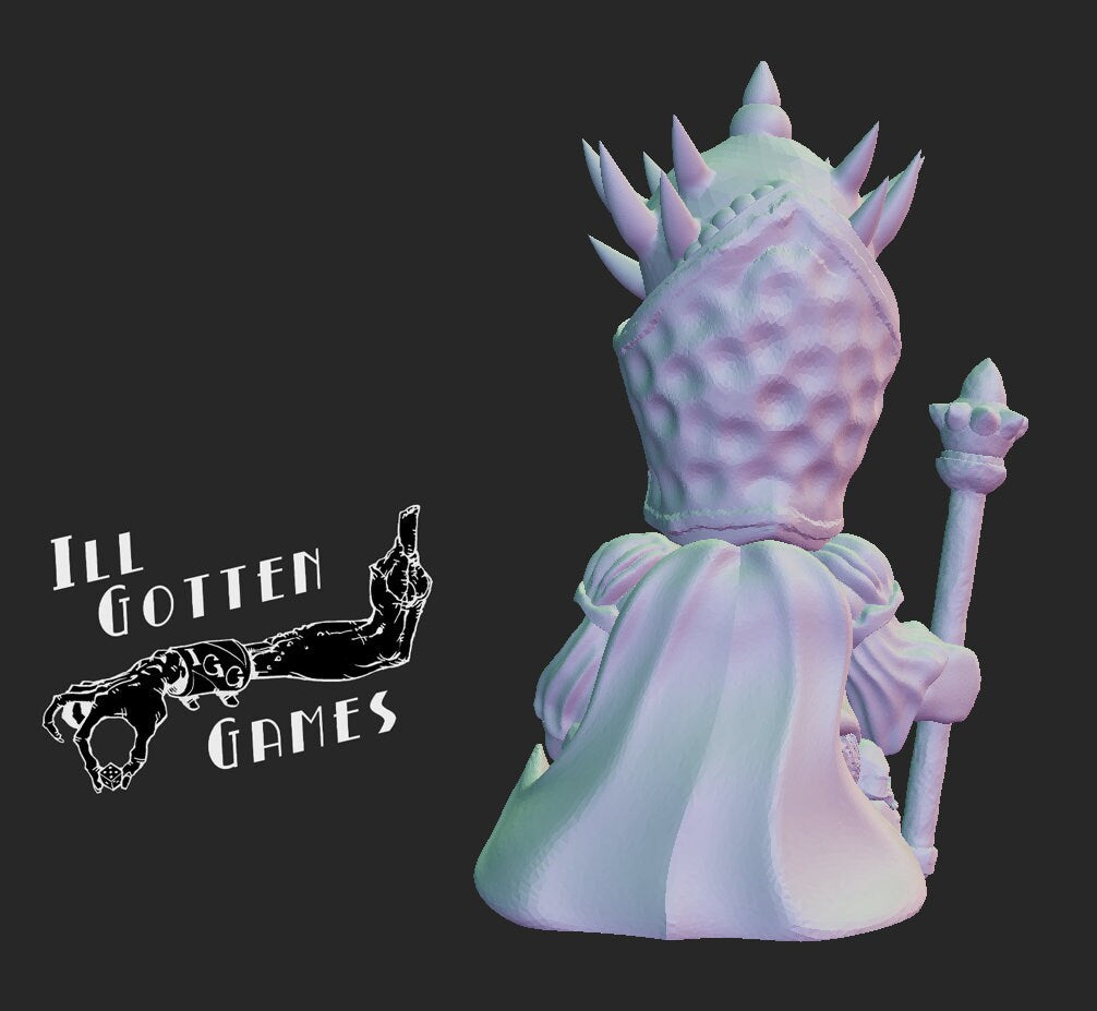 Abyssal Dwarf Witch Queen - Ill Gotten Games Printed Miniature | Dungeons & Dragons | Pathfinder | Tabletop