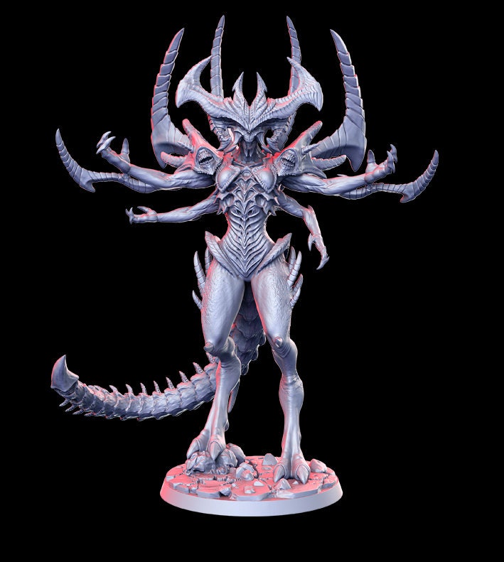 Shadhakairis, Demon Queen Painted Model - RN Estudio Printed Miniature | Dungeons & Dragons | Pathfinder | Tabletop