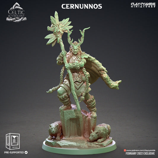 Cernunnos - Clay Cyanide Printed Miniature | Dungeons & Dragons | Pathfinder | Tabletop