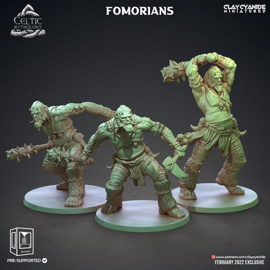 Fomorians Bundle - Clay Cyanide Printed Miniature | Dungeons & Dragons | Pathfinder | Tabletop