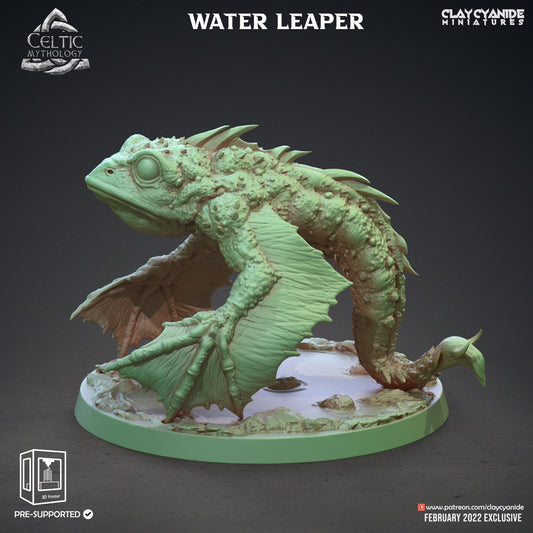Water Leaper - Clay Cyanide Printed Miniature | Dungeons & Dragons | Pathfinder | Tabletop