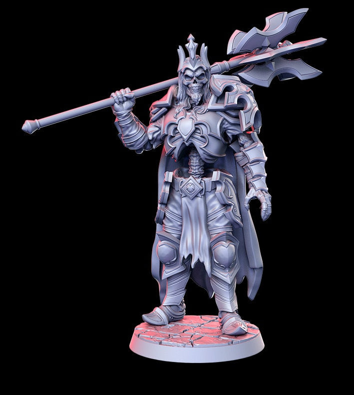 Okharon, Undead Warrior King - RN Estudio Printed Miniature | Dungeons & Dragons | Pathfinder | Tabletop