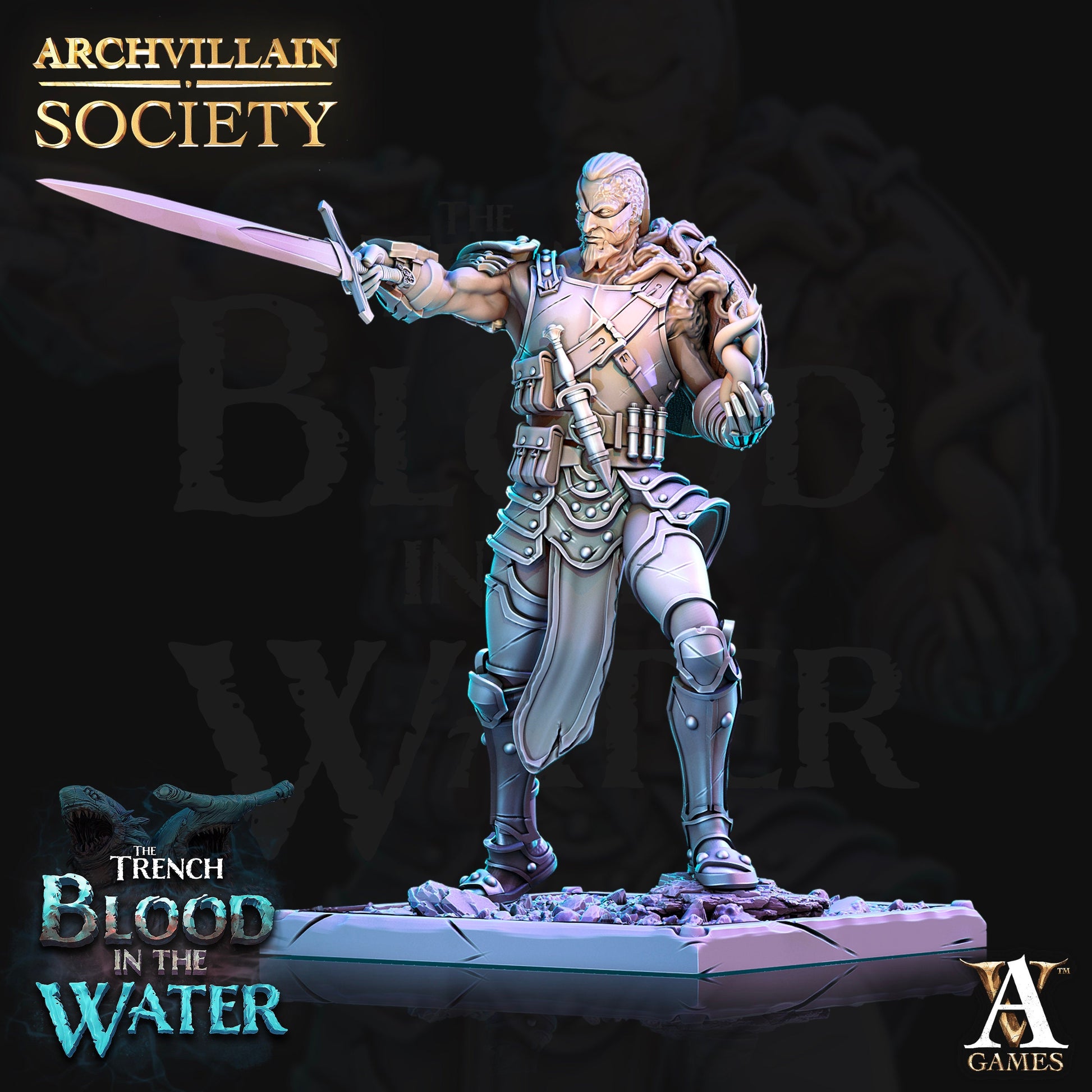 Lirent the Stricken - Archvillain Games Printed Miniature | Dungeons & Dragons | Pathfinder | Tabletop