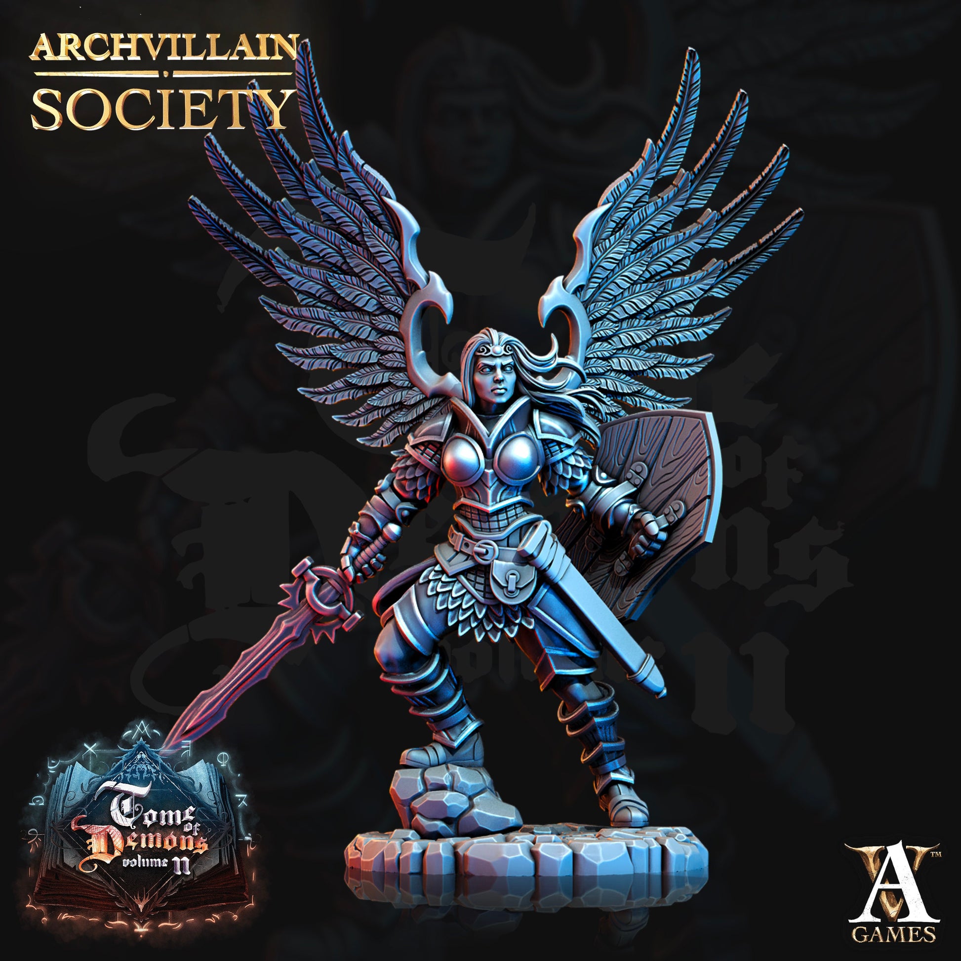 Ariel the Holy - Archvillain Games Printed Miniature | Dungeons & Dragons | Pathfinder | Tabletop