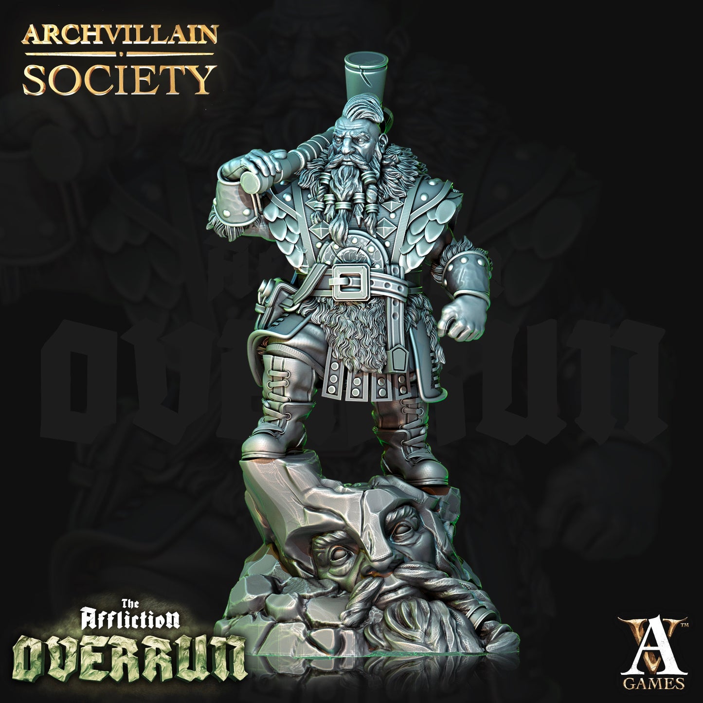 Moleat Brewhide Painted Model - Archvillain Games Printed Miniature | Dungeons & Dragons | Pathfinder | Tabletop